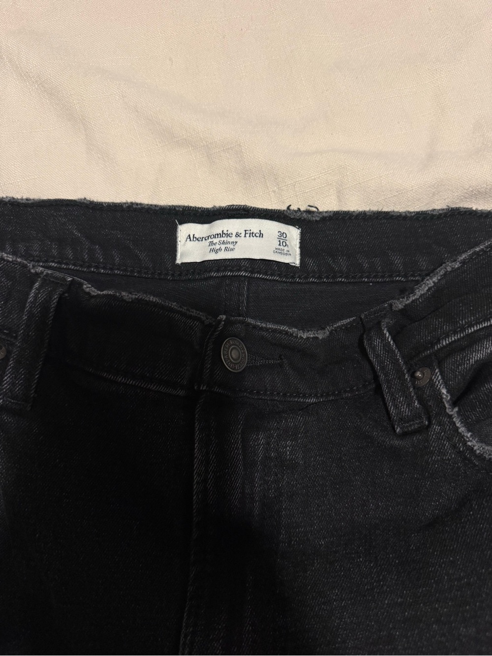 Abercrombie & Fitch Washed Black Skinny Jeans